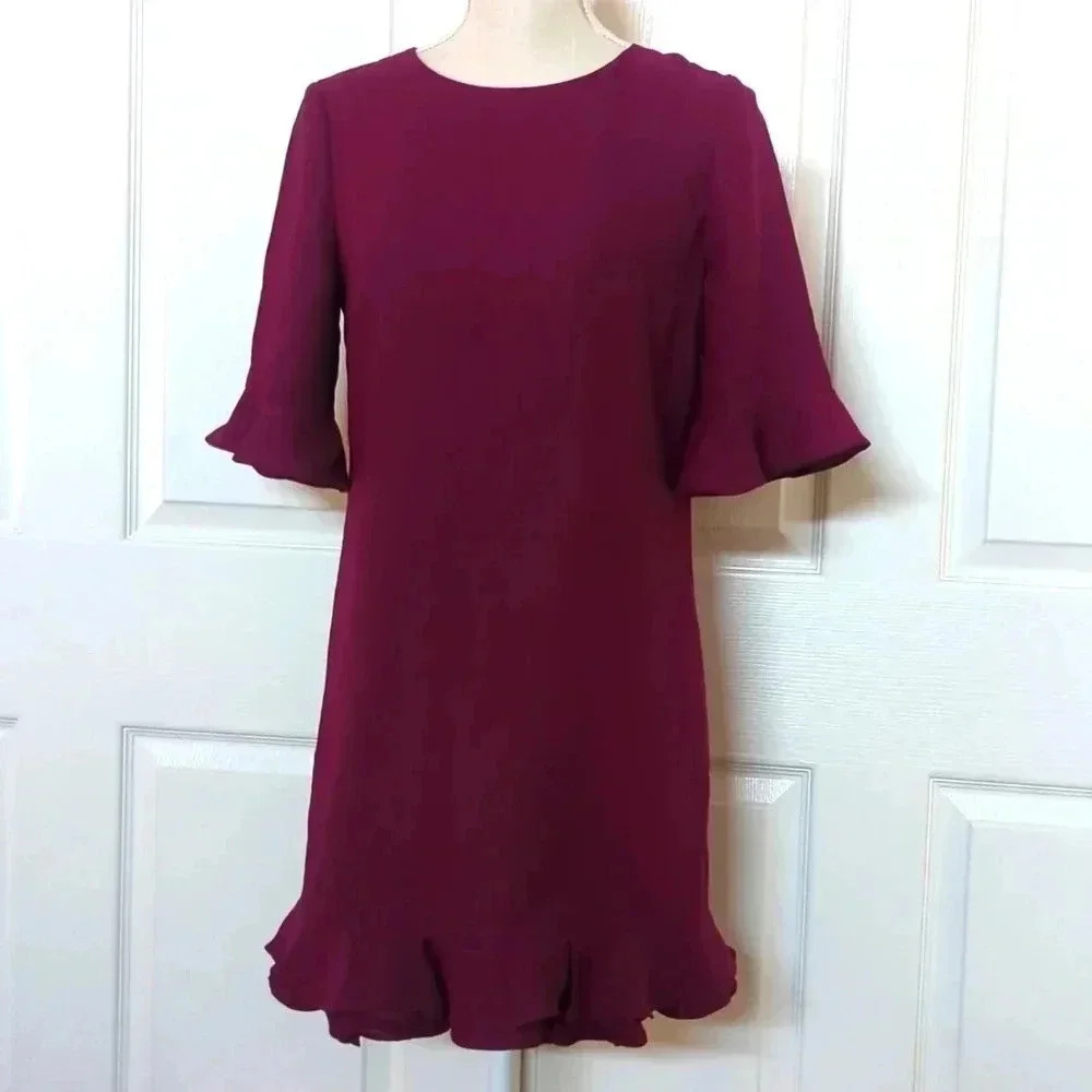 CeCe CYNTHIA STEFFE Kate Ruffle Hem Shift Dress